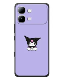Чехол для Infinix Note Edge с картинкой «Kuromi — фиолетовый минимализм»