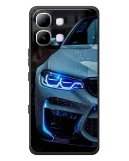 Чехол для Infinix Note Edge с картинкой «Взгляд BMW с синими фарами»
