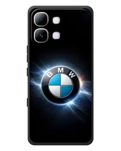 Чехол для Infinix Note Edge с картинкой «BMW — неоновое сияние»