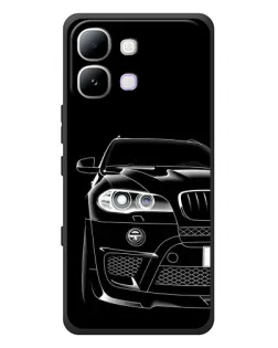 Чехол для Infinix Note Edge с картинкой «Темный силуэт BMW»