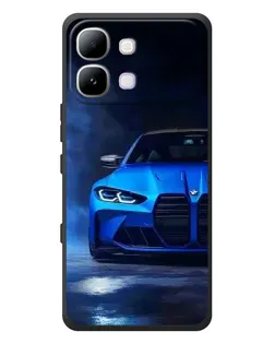 Чехол для Infinix Note Edge с картинкой «Голубая BMW M4»