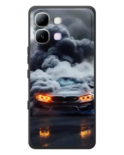 Чехол для Infinix Note Edge с картинкой «BMW в дыму»