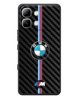 Чехол для Infinix Note Edge с картинкой «Эмблема BMW и карбон»