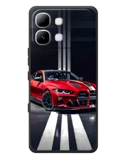 Чехол для Infinix Note Edge с картинкой «Красная BMW на дороге»