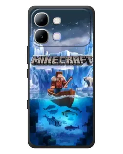 Чехол для Infinix Note Edge с картинкой «Minecraft ледяной мир»