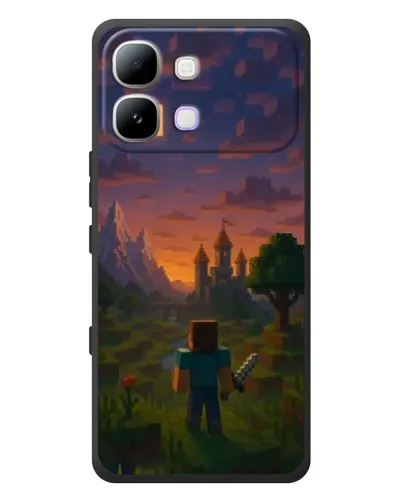 Чехол для Infinix Note Edge с картинкой «Стив у башни» Чехол для Infinix Note Edge с картинкой «Стив у башни»
