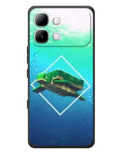Чехол для Infinix Note Edge с картинкой «Черепаха Minecraft»