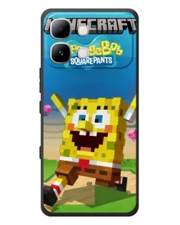 Чехол для Infinix Note Edge с картинкой «Губка Боб Minecraft»