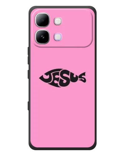 Чехол для Infinix Note Edge с картинкой «Розовый символ  Jesus»