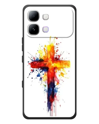 Чехол для Infinix Note Edge с картинкой «Акварельный крест»