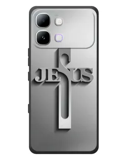 Чехол для Infinix Note Edge с картинкой «Металлический крест Jesus»