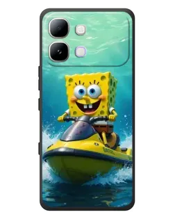 Чохол для Infinix Note Edge з картинкою «Спанч Боб на гідроциклі»