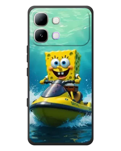 Чохол для Infinix Note Edge з картинкою «Спанч Боб на гідроциклі»
