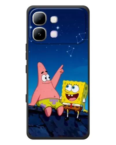 Чохол для Infinix Note Edge з картинкою «Губка Боб та Патрік вночі»