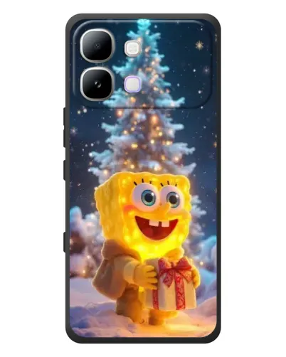 Чохол для Infinix Note Edge з картинкою «Різдвяний Спанч Боб»