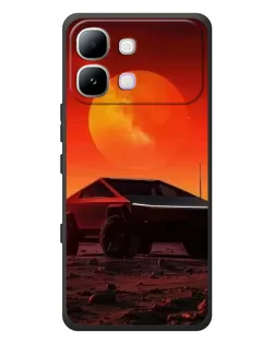 Чехол для Infinix Note Edge с картинкой «Cybertruck на Марсе»