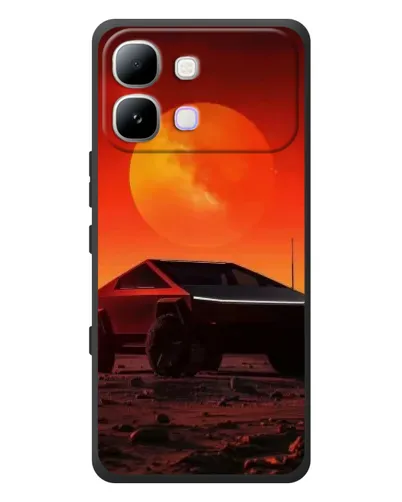 Чехол для Infinix Note Edge с картинкой «Cybertruck на Марсе»