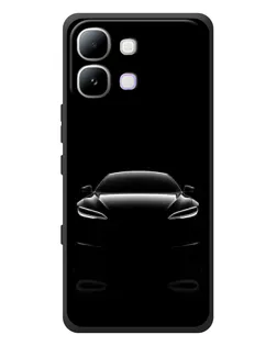 Чехол для Infinix Note Edge с картинкой «Силуэт Tesla Night»