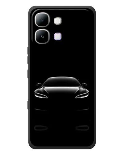 Чехол для Infinix Note Edge с картинкой «Силуэт Tesla Night»
