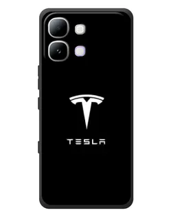Чехол для Infinix Note Edge с картинкой «Tesla White Logo»