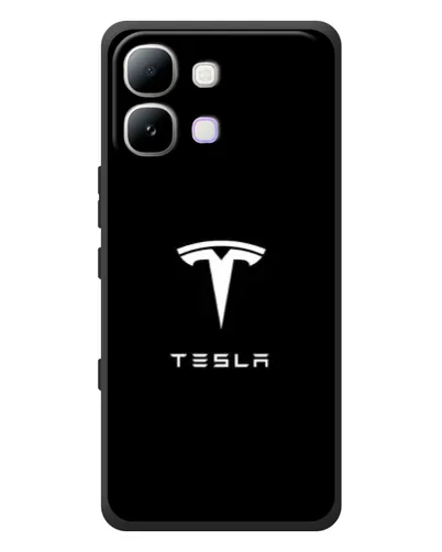 Чехол для Infinix Note Edge с картинкой «Tesla White Logo»