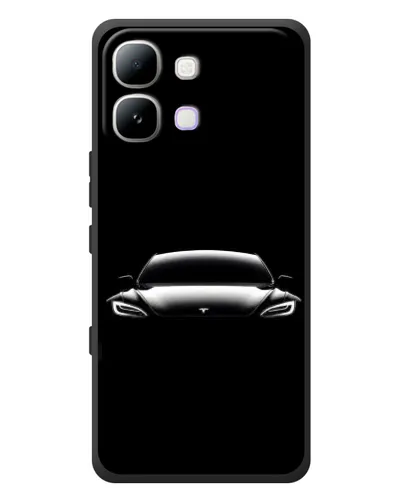 Чехол для Infinix Note Edge с картинкой «Фары Tesla Night»
