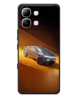 Чехол для Infinix Note Edge с картинкой «Cybertruck в пустыне»