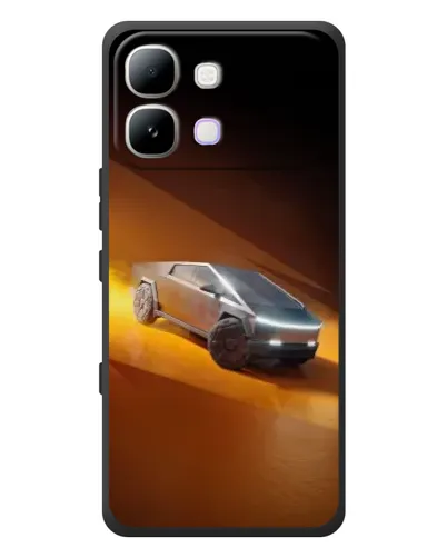 Чехол для Infinix Note Edge с картинкой «Cybertruck в пустыне»