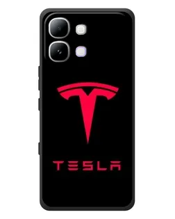 Чехол для Infinix Note Edge с картинкой «Tesla Red Logo»