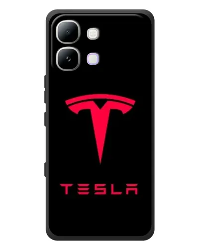 Чехол для Infinix Note Edge с картинкой «Tesla Red Logo»