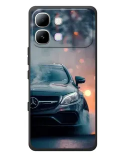 Чехол для Infinix Note Edge с картинкой «Mercedes — ночной город»