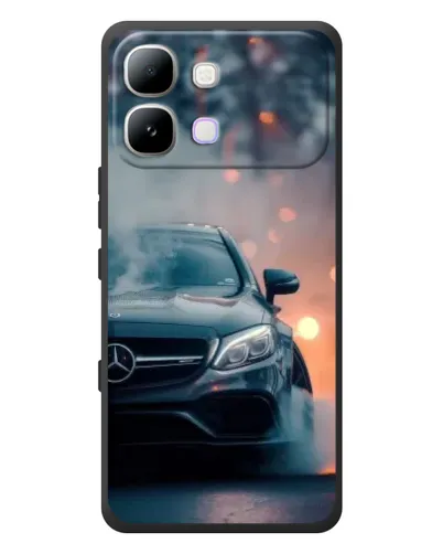 Чехол для Infinix Note Edge с картинкой «Mercedes — ночной город»