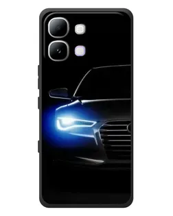 Чехол для Infinix Note Edge с картинкой «Неоновый взгляд Audi»