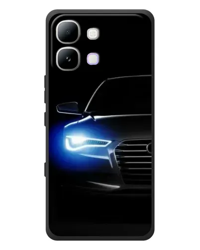 Чехол для Infinix Note Edge с картинкой «Неоновый взгляд Audi»