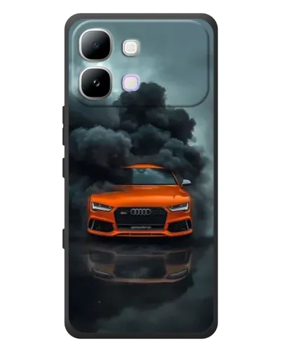 Чехол для Infinix Note Edge с картинкой «Audi в облаках дыма»