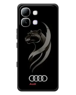 Чехол для Infinix Note Edge с картинкой «Графика — пантера и Audi»