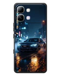 Чехол для Infinix Note Edge с картинкой «Ночной город и Audi»