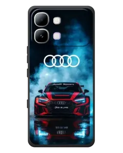 Чехол для Infinix Note Edge с картинкой «Audi Sport — неон»