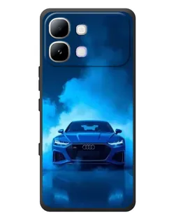 Чехол для Infinix Note Edge с картинкой «Audi — голубая энергия»