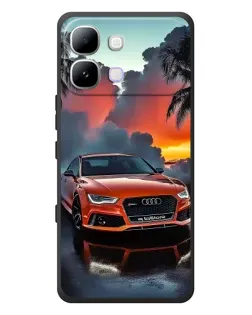 Чехол для Infinix Note Edge с картинкой «Audi — закат»