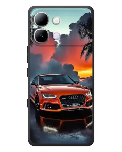 Чехол для Infinix Note Edge с картинкой «Audi — закат»