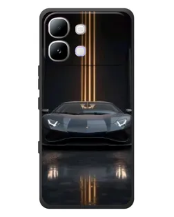 Чехол для Infinix Note Edge с картинкой «Lamborghini золотые линии»