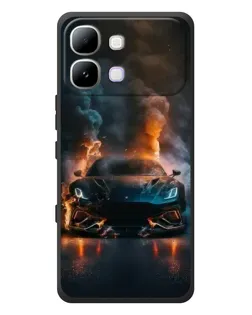 Чехол для Infinix Note Edge с картинкой «Lamborghini дымная эстетика»