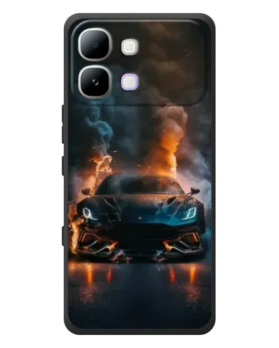 Чехол для Infinix Note Edge с картинкой «Lamborghini дымная эстетика»