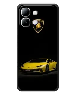Чехол для Infinix Note Edge с картинкой «Lamborghini желтый акцент»