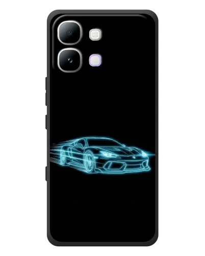 Чехол для Infinix Note Edge с картинкой «Неоновый контур Lamborghini»