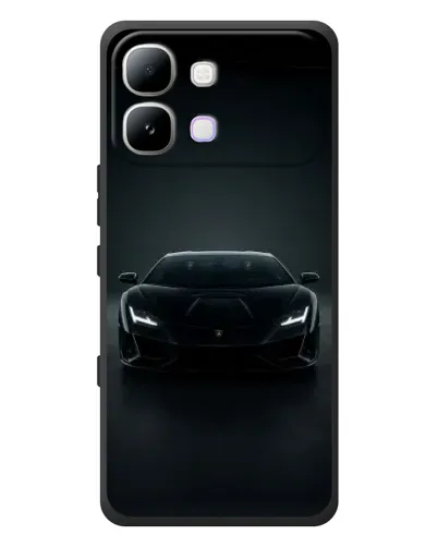 Чехол для Infinix Note Edge с картинкой «Черный Lamborghini Aventador»