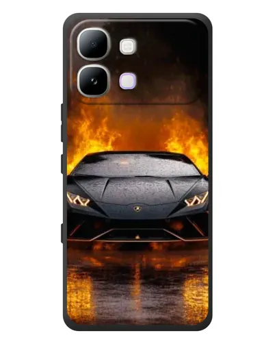 Чехол для Infinix Note Edge с картинкой «Lamborghini в огне»