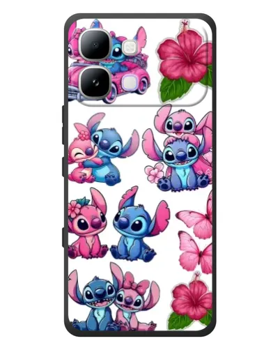Чехол для Infinix Note Edge с картинкой «Стикеры Stitch и Angel»
