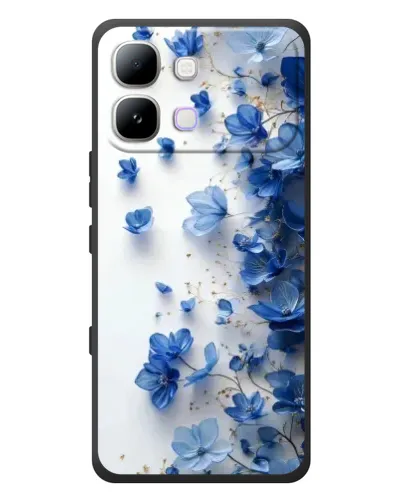 Чехол для Infinix Note Edge с картинкой «Голубой цветочный каскад»